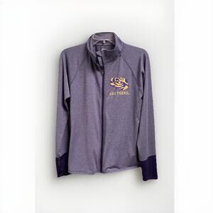 LSU Tigers Full Zip Jacket Women XL Stretch Louisiana State University Purple